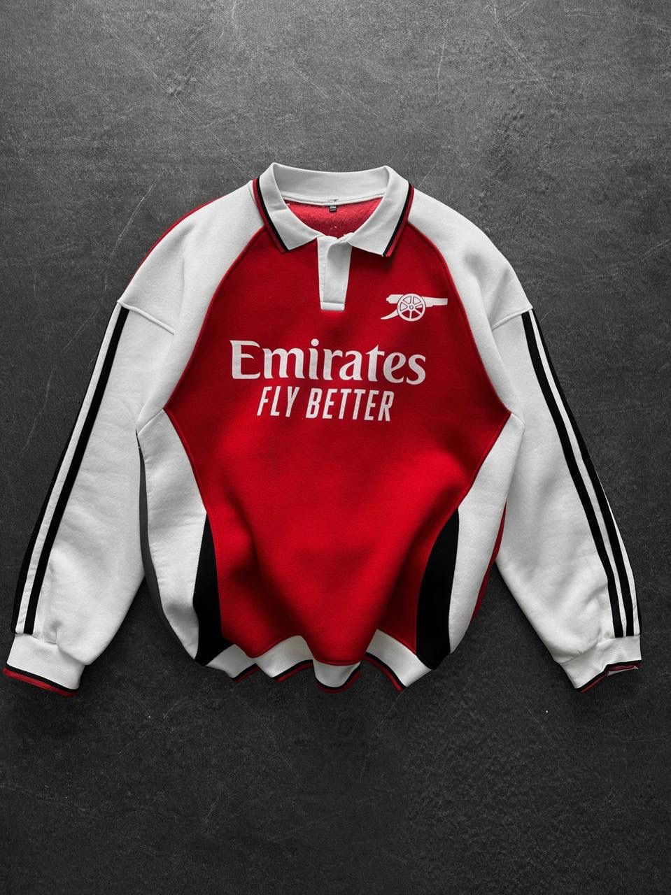 Emirates Polo Yaka Unisex Şardonlu Sweatshirt