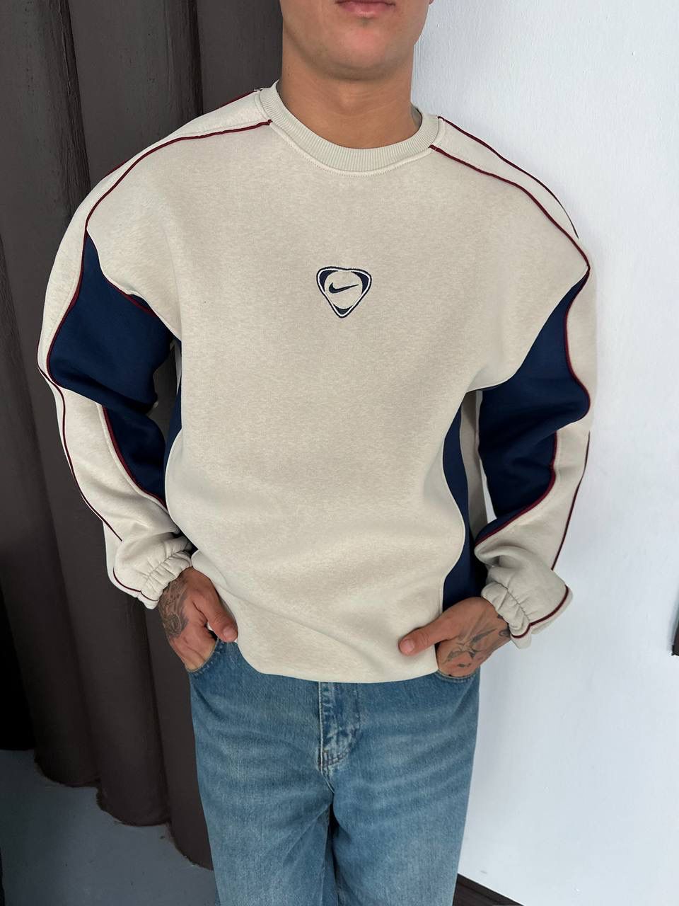Logo Detay Şardonlu Unisex Sweatshirt