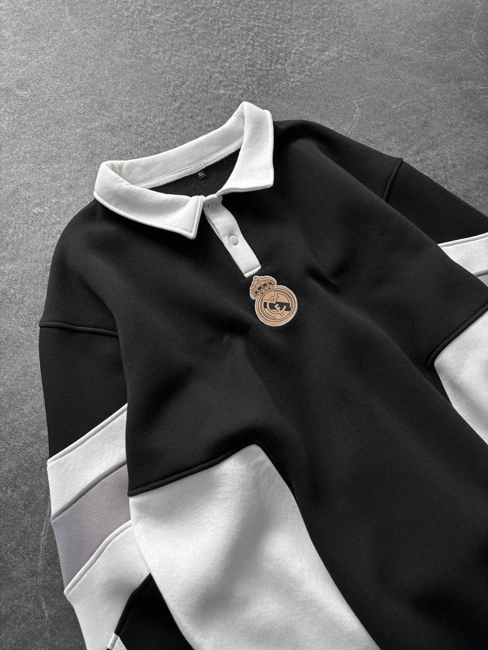 RM Polo Yaka Unisex Şardonlu Sweatshirt