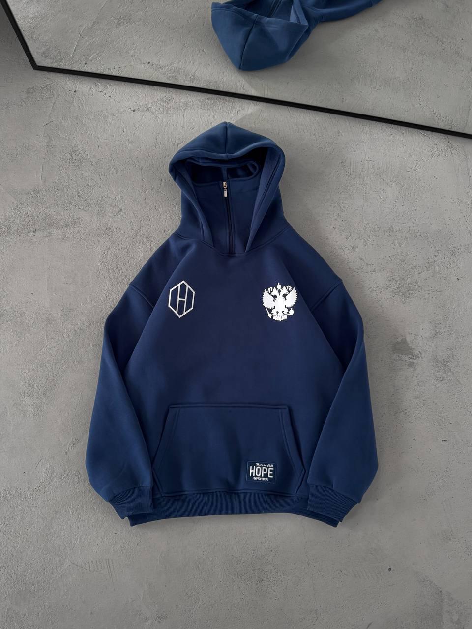 Russi Şardonlu Kapşonlu Sweat