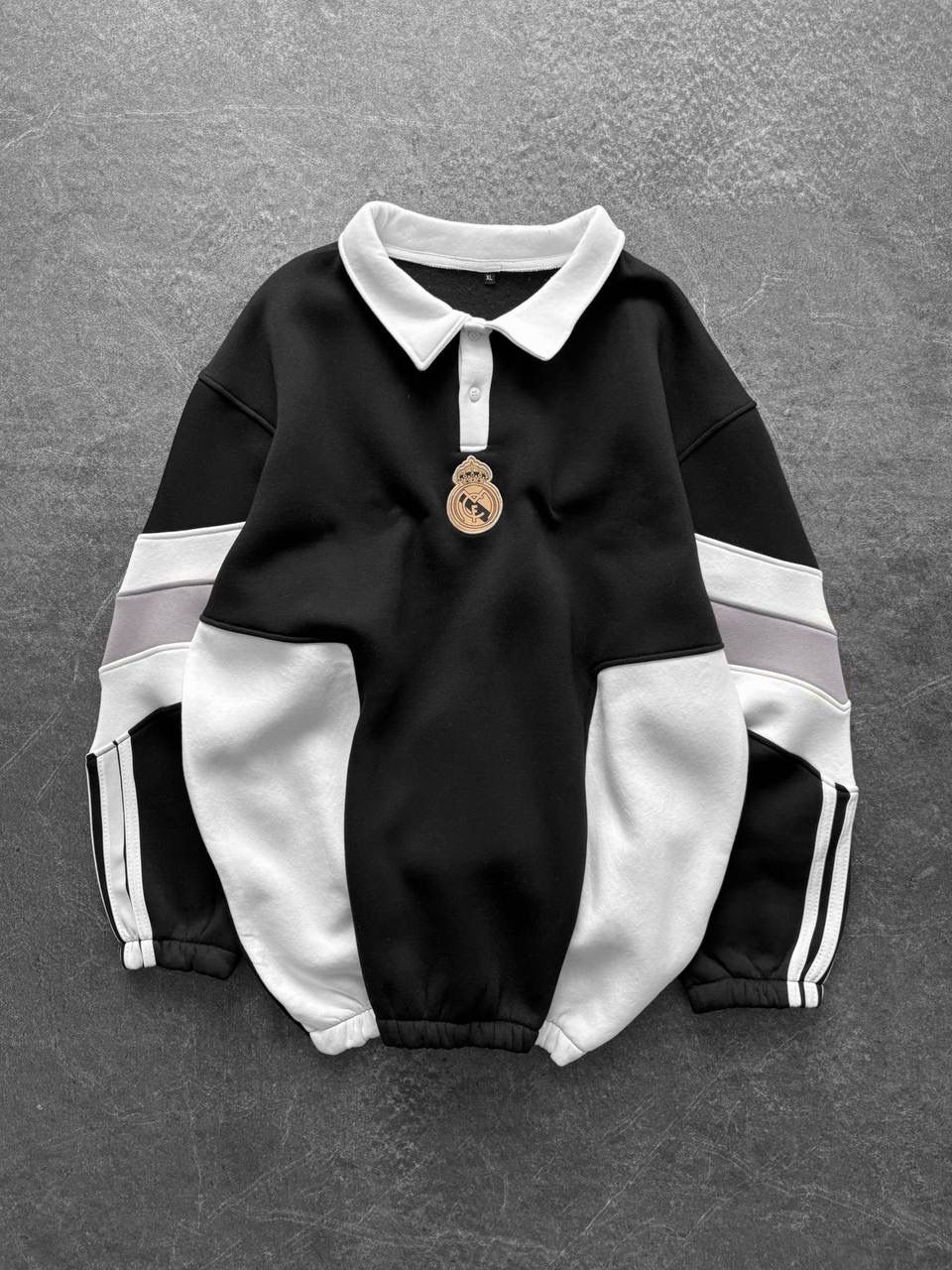 RM Polo Yaka Unisex Şardonlu Sweatshirt