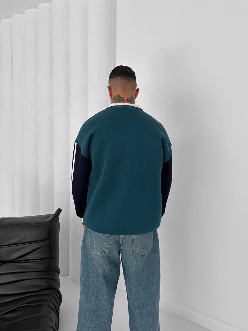 Emirates Polo Yaka Unisex Şardonlu Sweatshirt