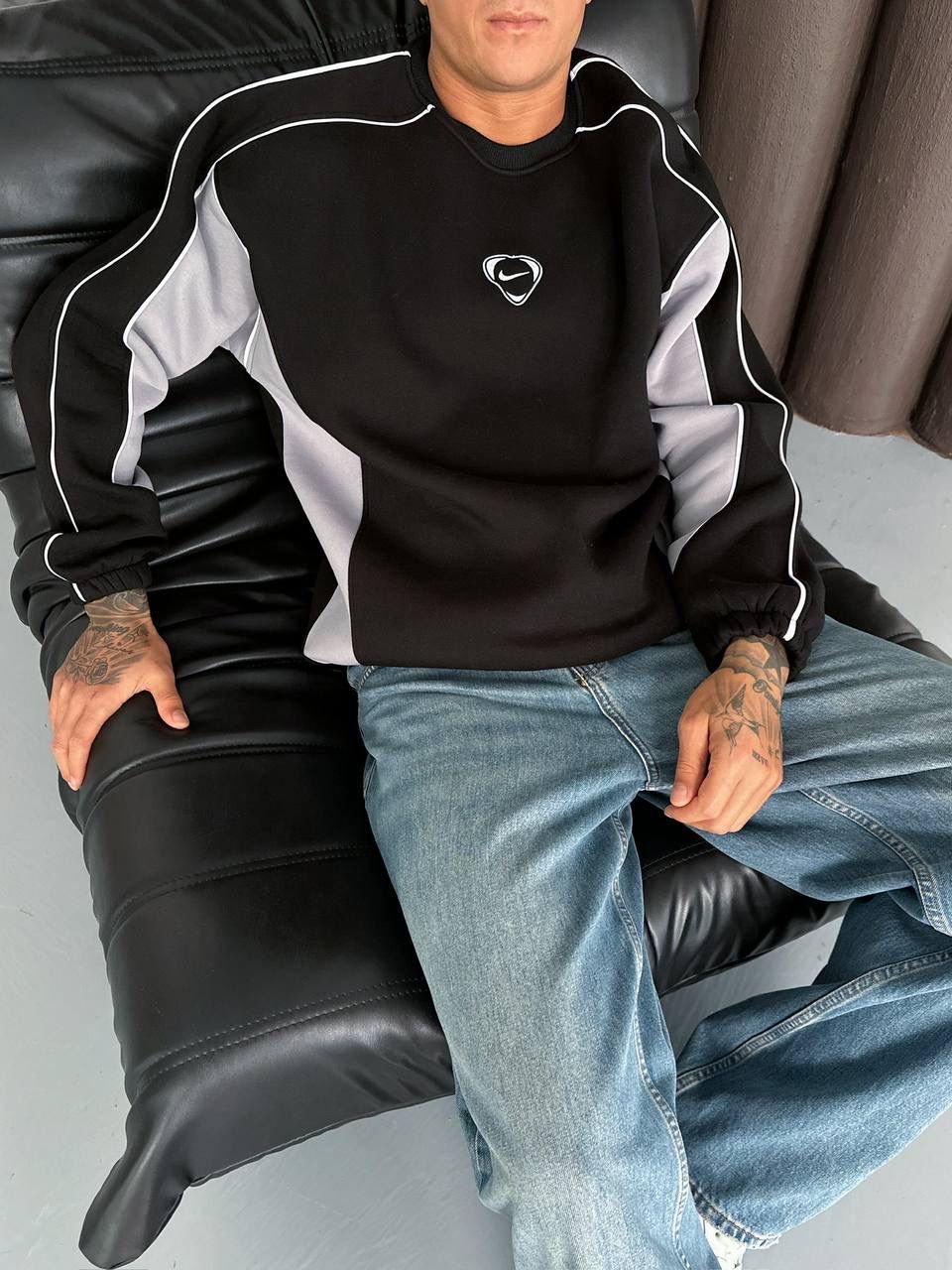 Logo Detay Şardonlu Unisex Sweatshirt