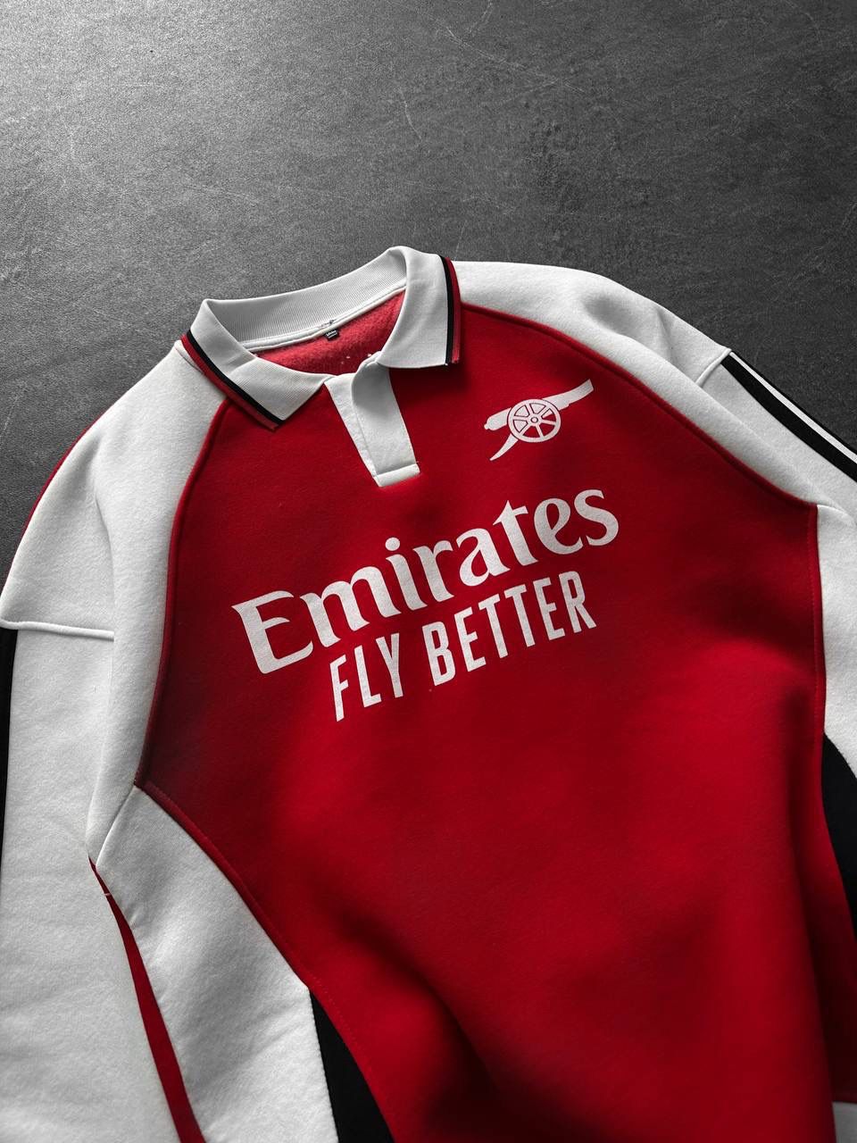 Emirates Polo Yaka Unisex Şardonlu Sweatshirt