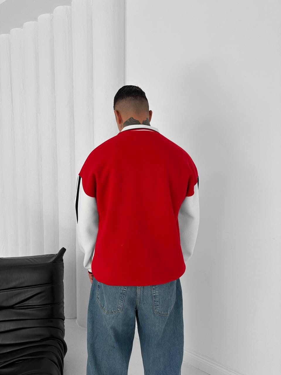 Emirates Polo Yaka Unisex Şardonlu Sweatshirt