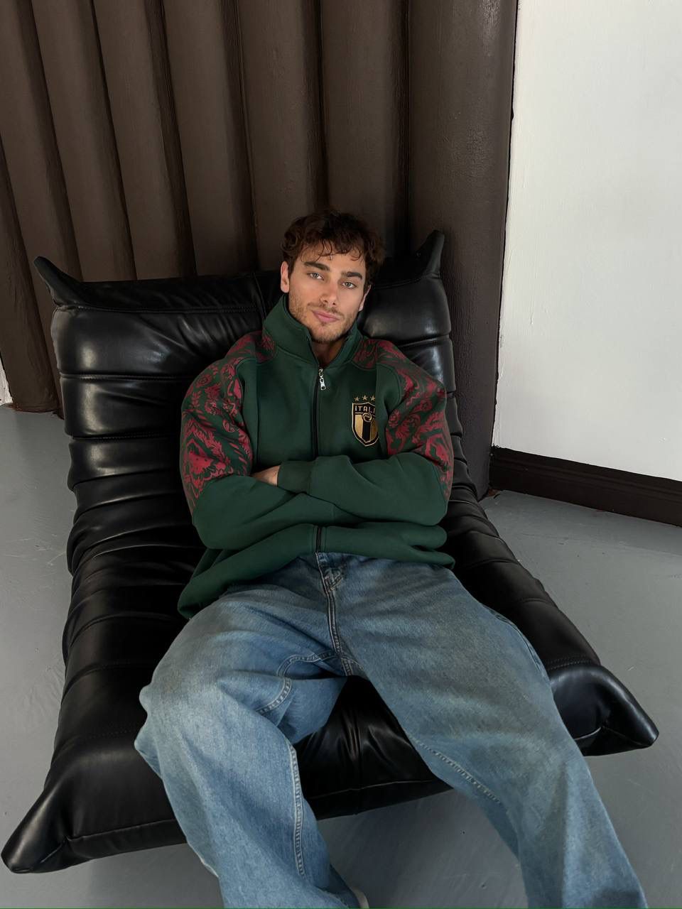 İtaly Oversize Şardonlu Hırka