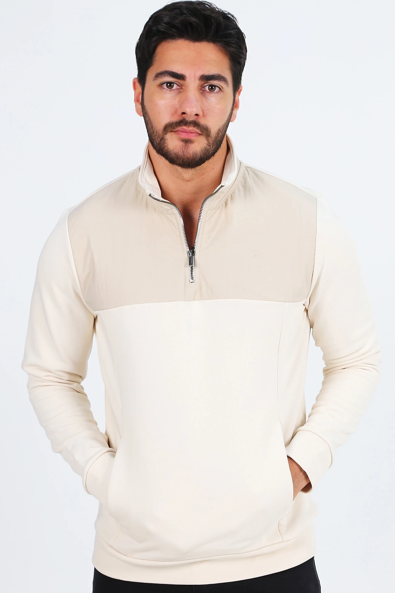 Paraşüt Kumaş Detay Swetshirt