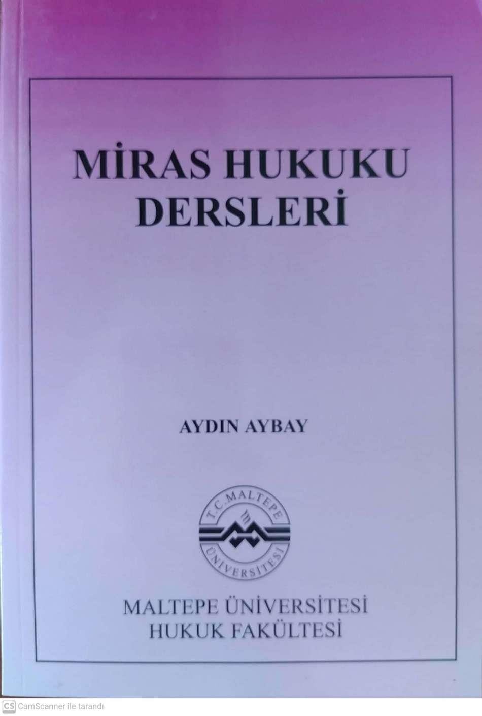 Miras Hukuku Dersleri