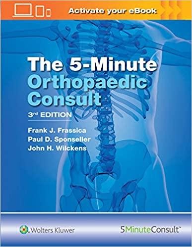 The 5 Minute Orthopaedic Consult 3rd Edition