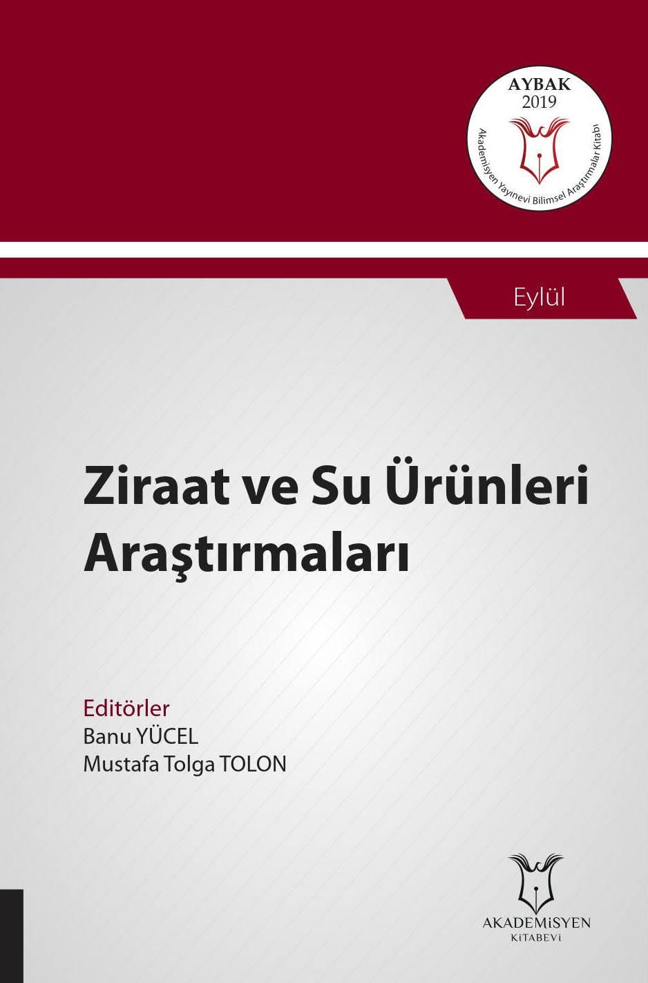 Ziraat ve Su Ürünleri Araştırmaları ( AYBAK 2019 Eylül )