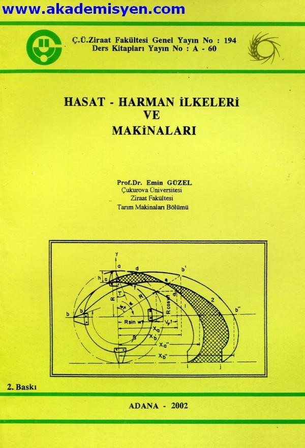 Hasat  Harman İlkeleri ve Makinaları