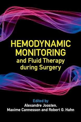 Hemodynamic Monitoring and Fluid Therapy during Surgery