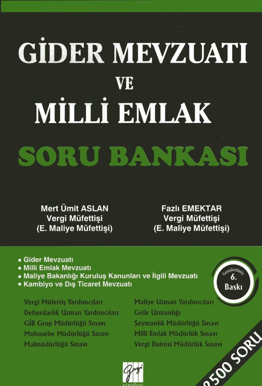 Gider Mevzuatı ve Milli Emlak Soru bankası