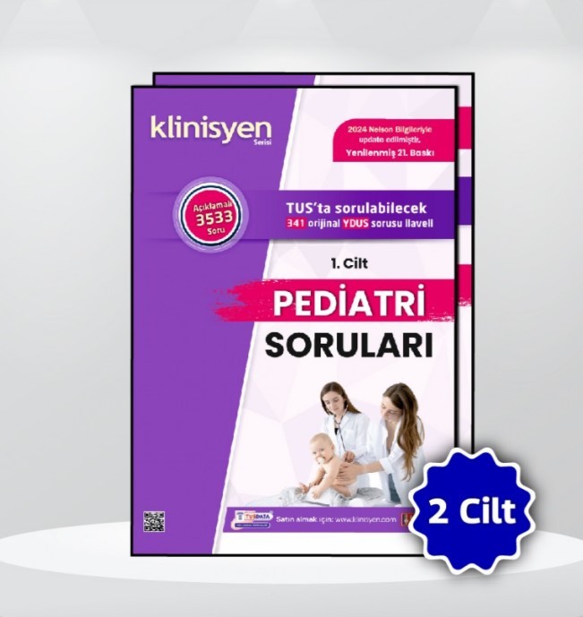 Klinisyen Prime Soruları Pediatri ( 22.Baskı ) 1.2.Cilt