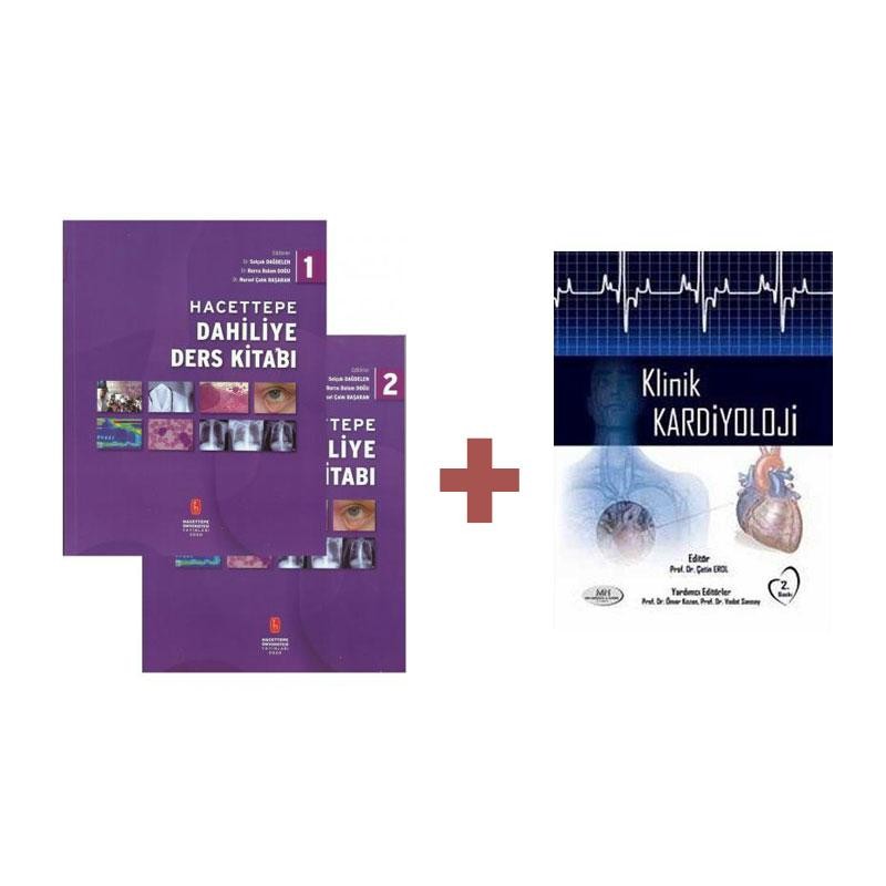 Hacettepe Dahiliye Ders Kitabı Cilt 1-2 + Klinik Kardiyoloji