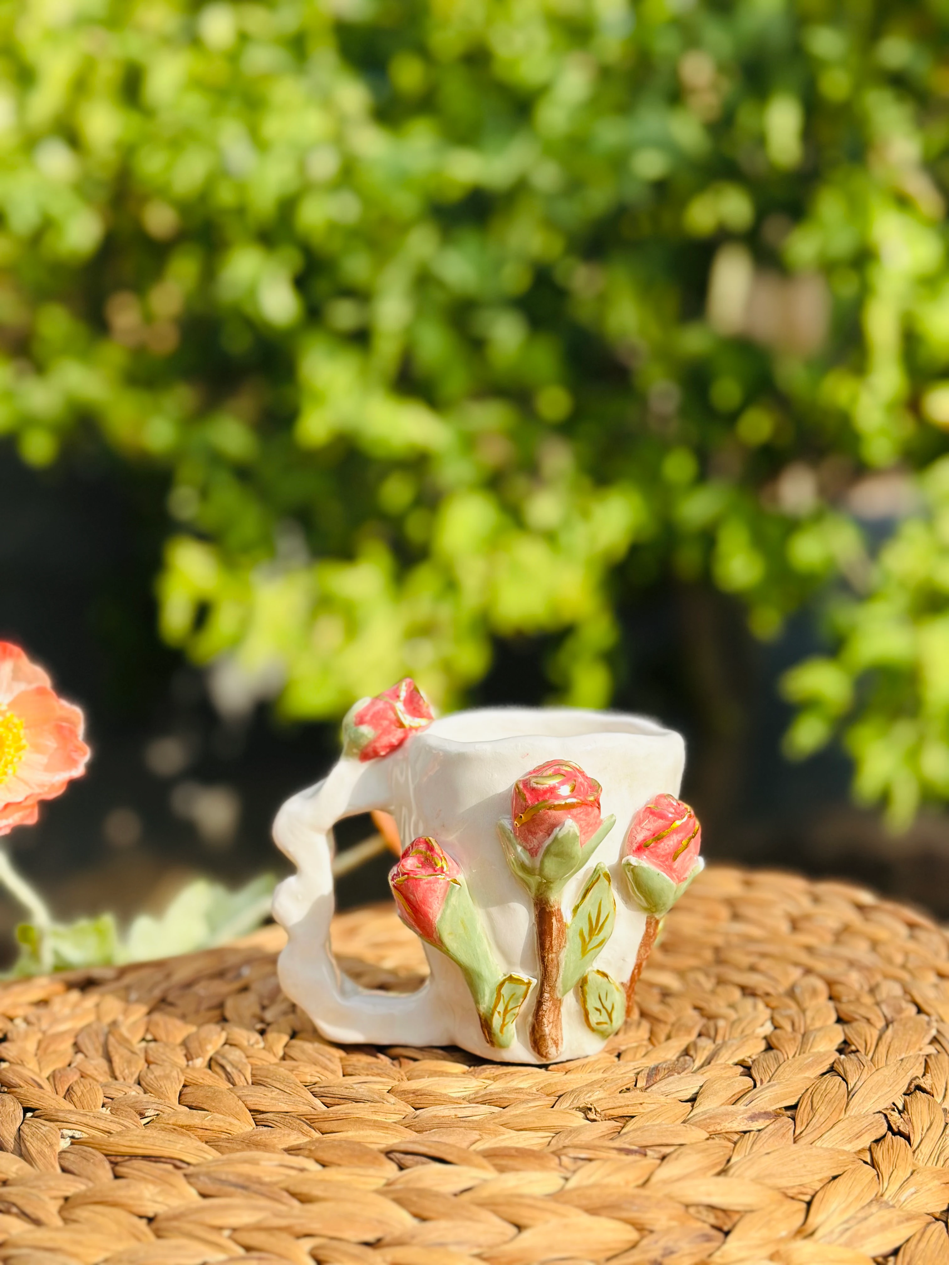 ✨Gül Tomurcuğu Mug✨(altın yaldız detaylı)