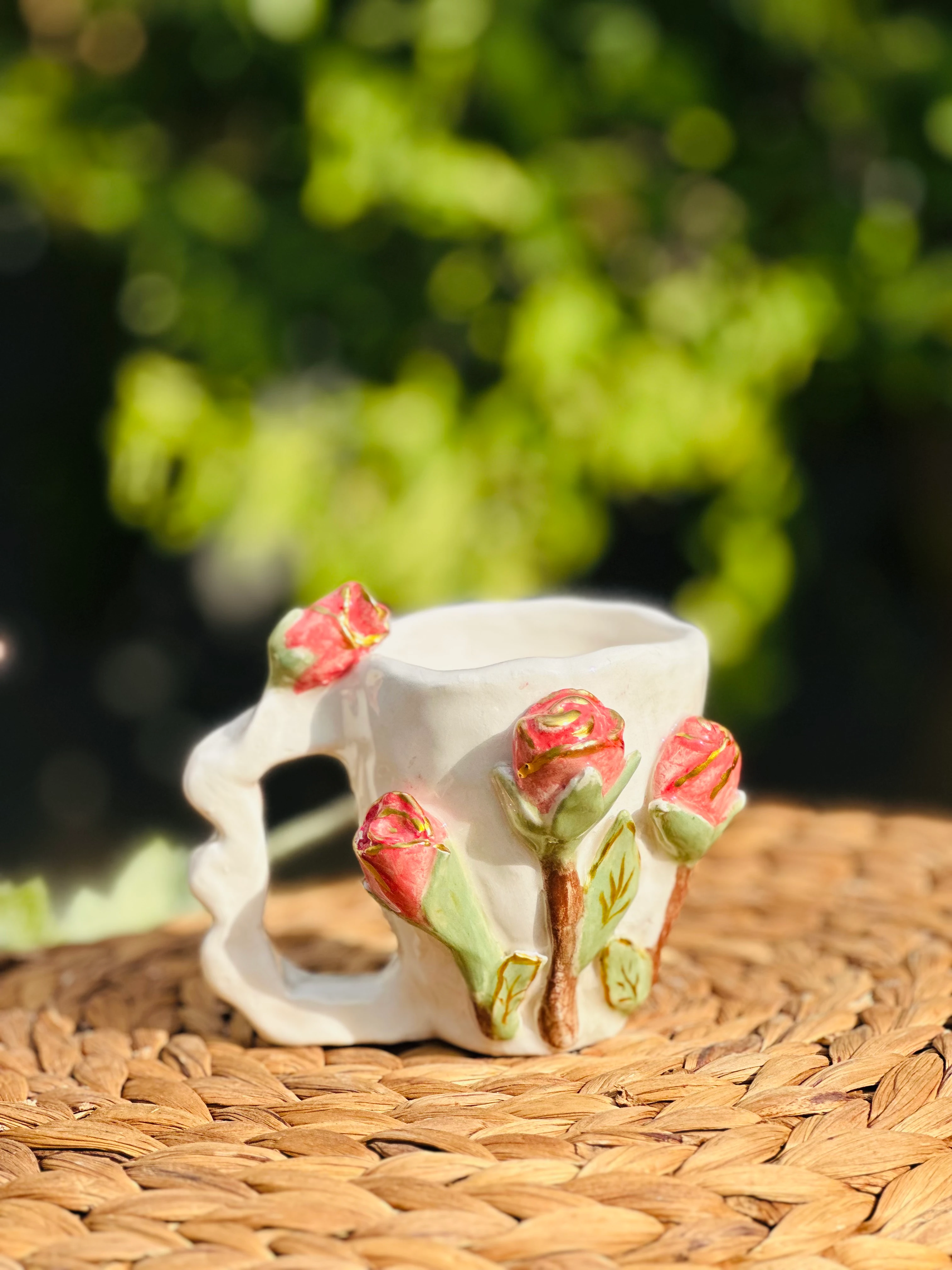 ✨Gül Tomurcuğu Mug✨(altın yaldız detaylı)