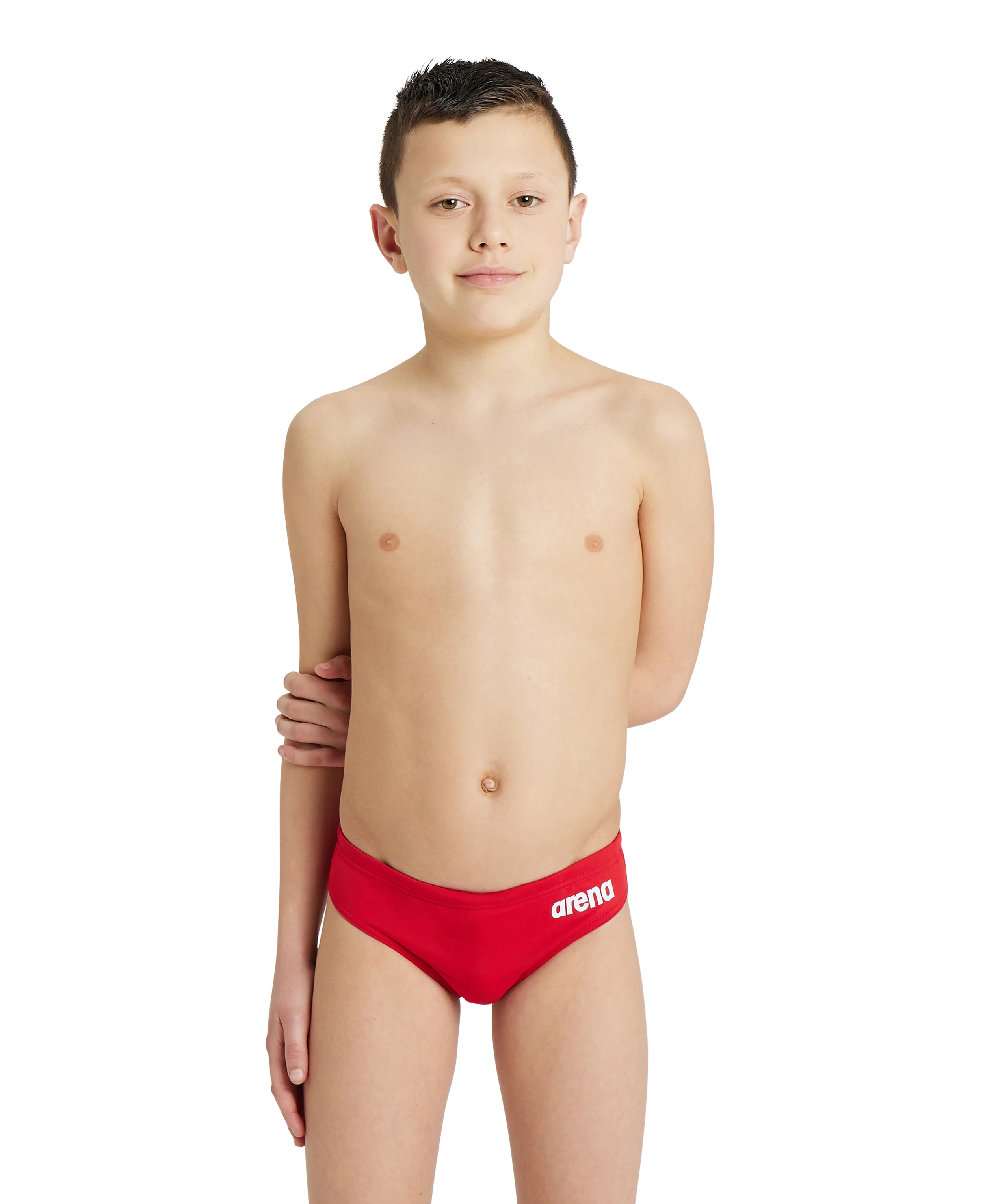 Arena Boy's Team Swim Briefs Solid Erkek Yüzücü Mayo - Kırmızı