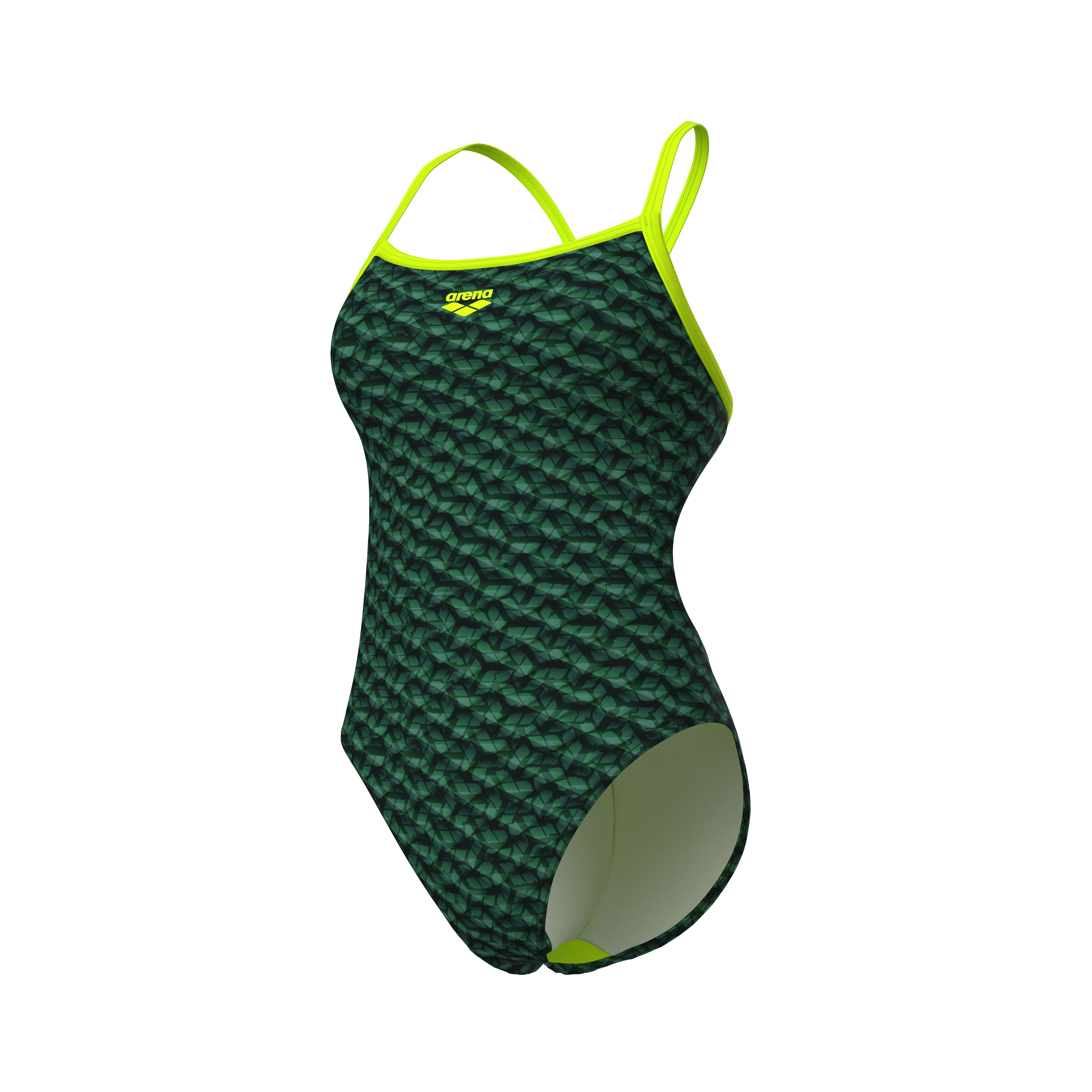 WOMEN'S ARENA MONOGRAM SWIMSUIT CHALLENGE BACK