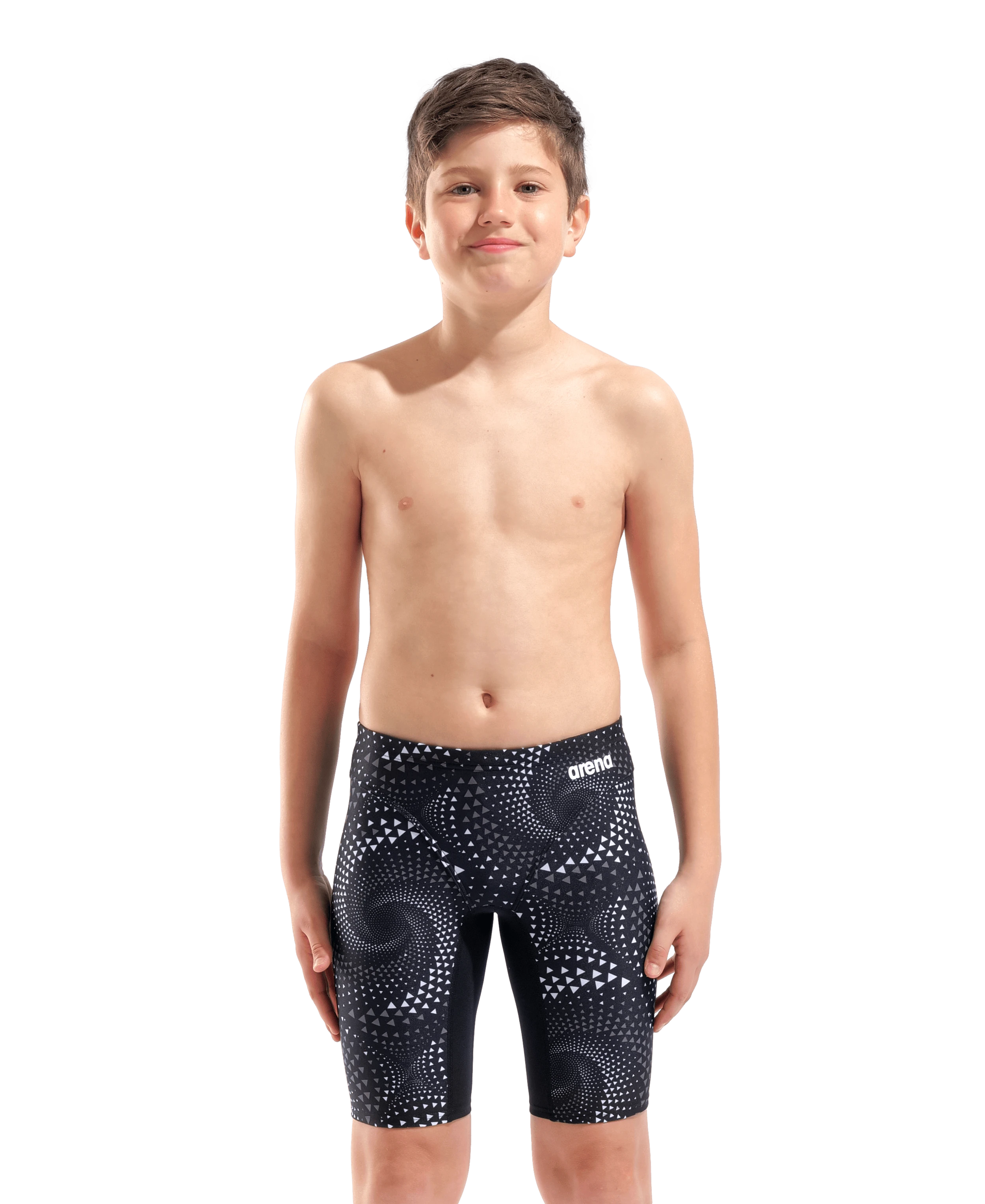  Arena Boy's Fireflow Swim Jammer Erkek Çocuk Yüzücü Mayo - Black Team Black