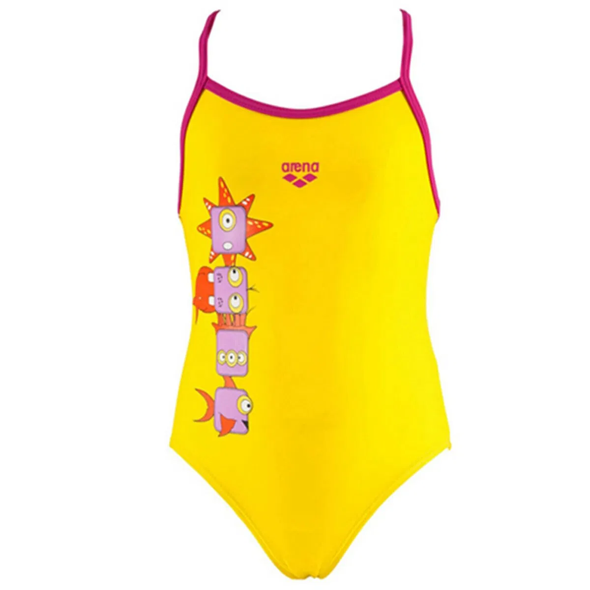 Arena Carinho One Piece Kız Çocuk Mayo - Kırmızı
