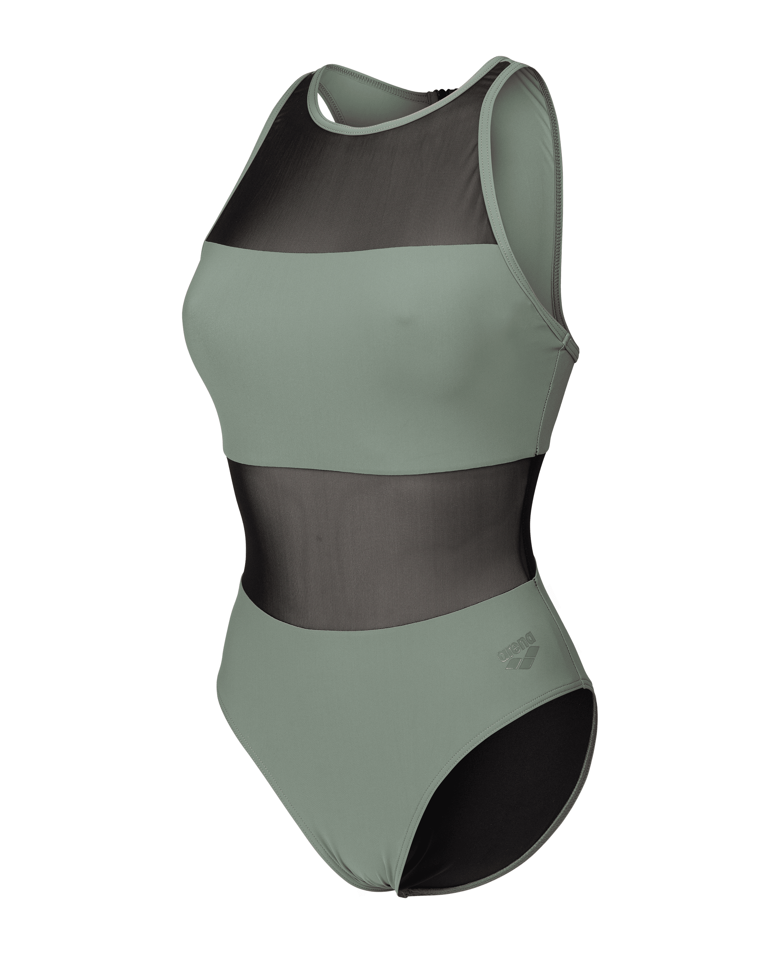 Arena Mesh Panels Swimsuit Vent Back Mayo