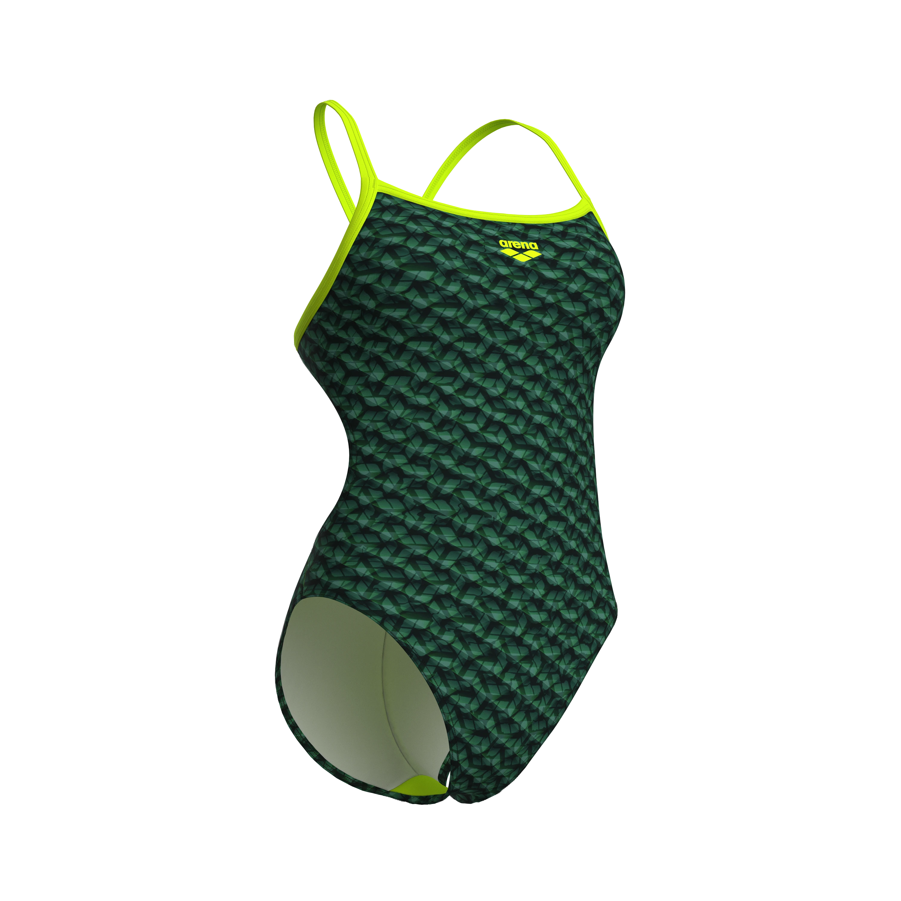 WOMEN'S ARENA MONOGRAM SWIMSUIT CHALLENGE BACK