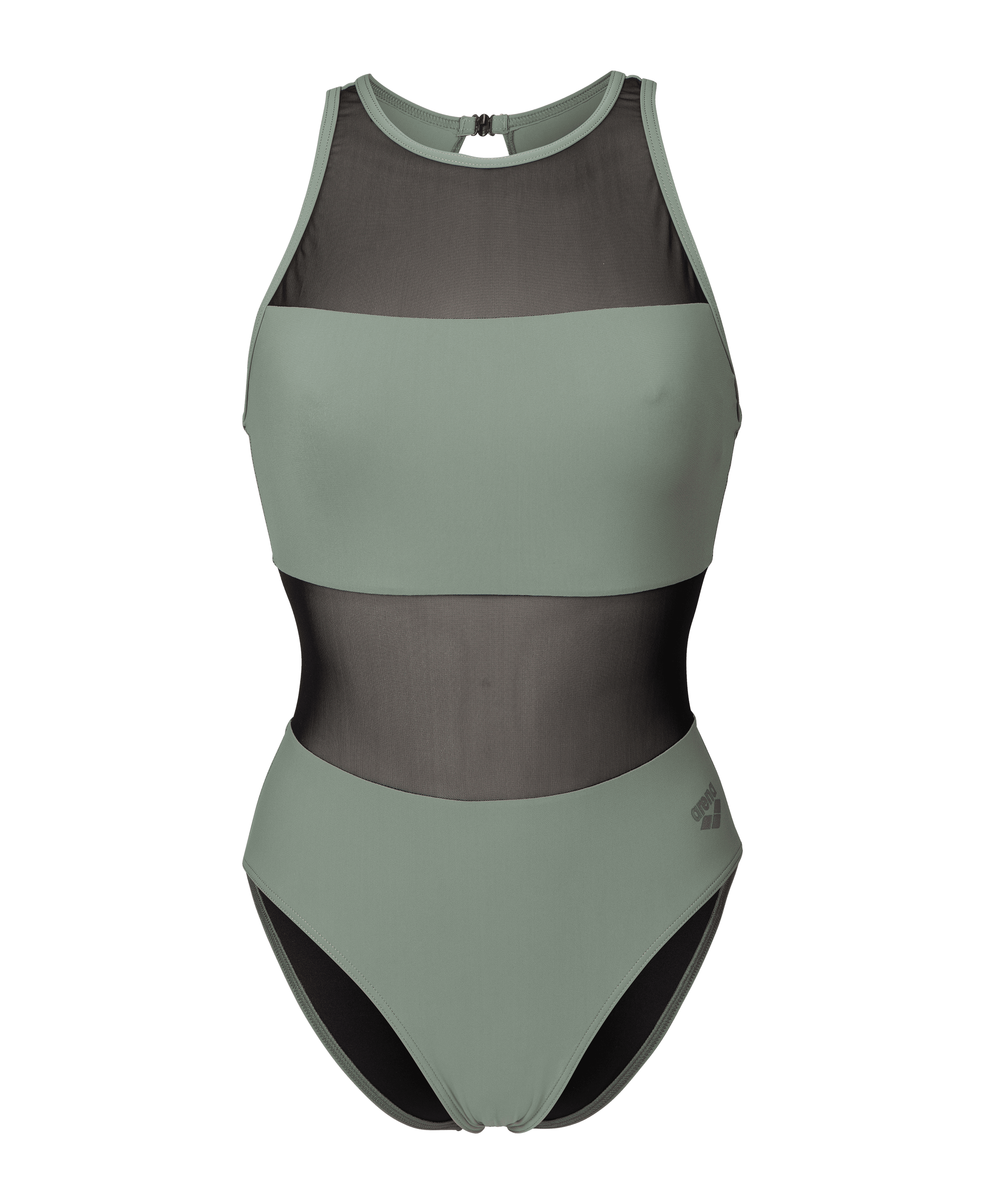 Arena Mesh Panels Swimsuit Vent Back Mayo