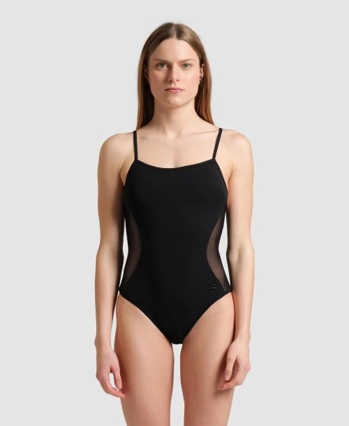 Arena Mesh Panels Swimsuit Kadın Mayo