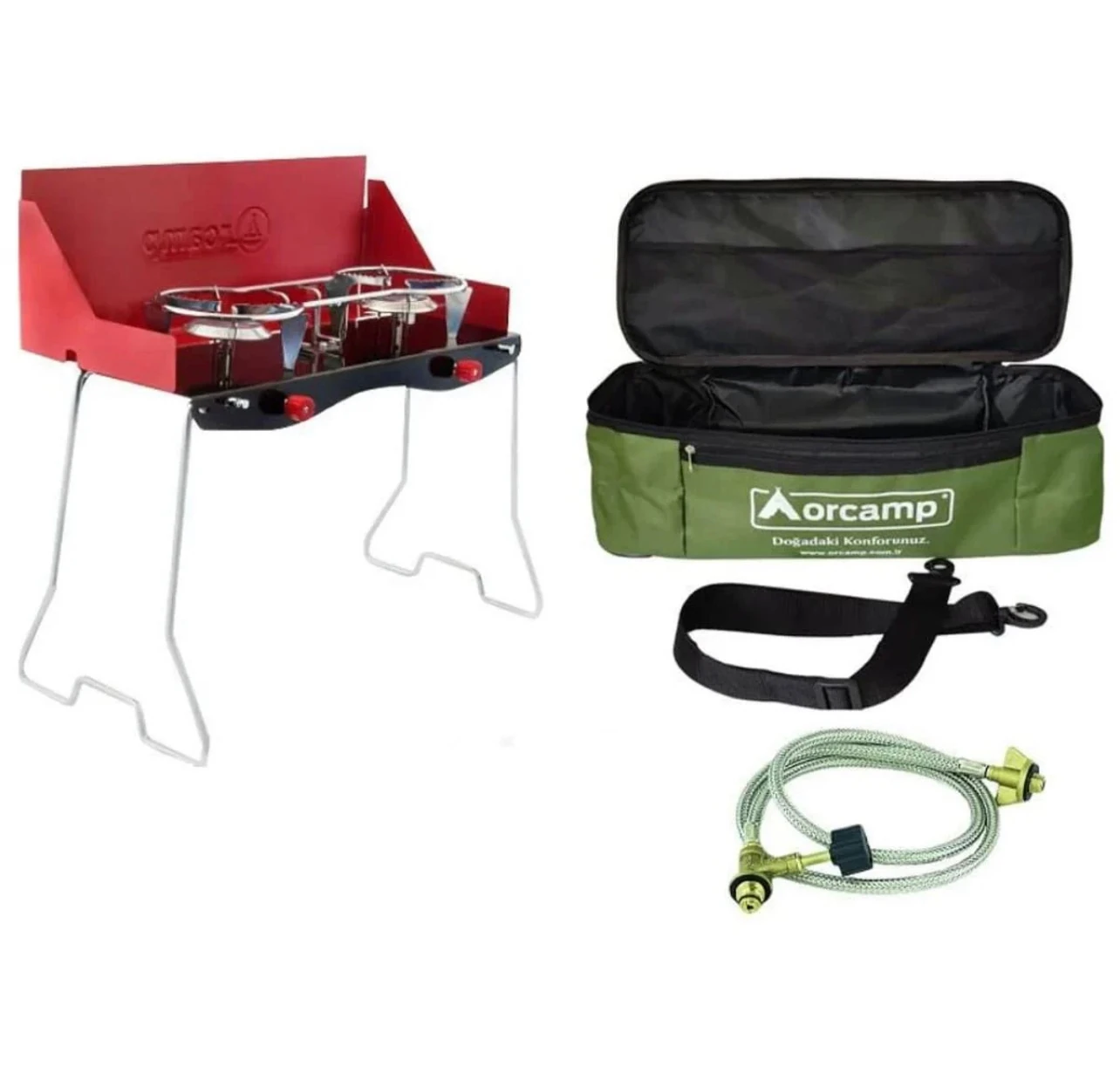 Orcamp Katlanabilir ayaklı ikili kamp ocak