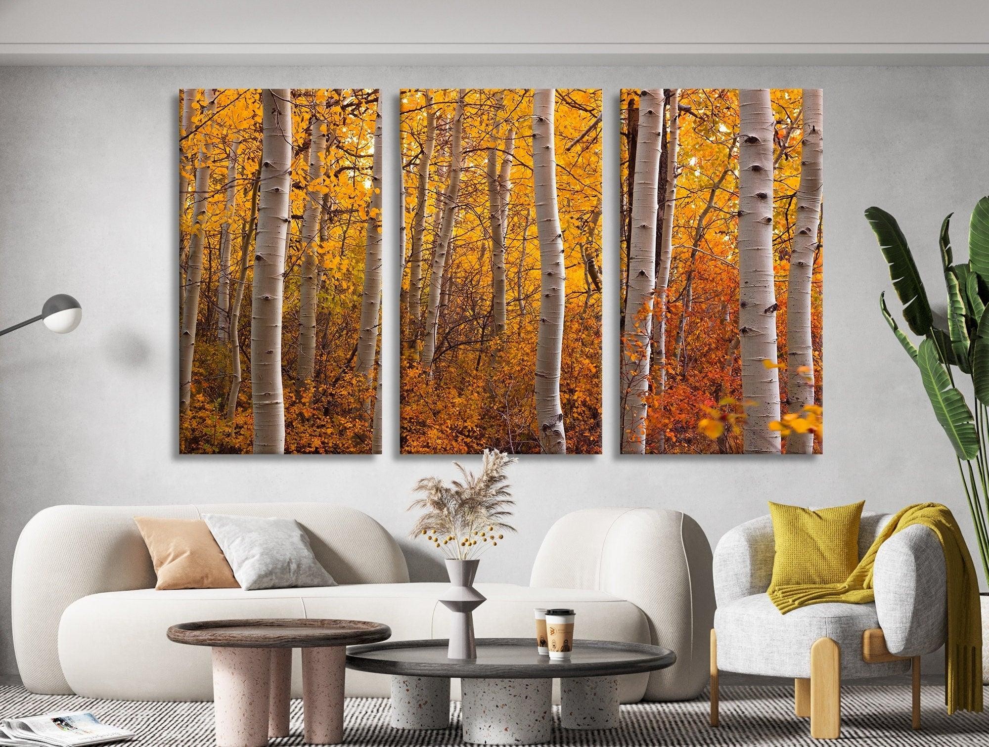 Aspen Tree Wall Art Canvas | Gallery Wrapped, 3 piece canvas wall art, bedroom wall art, canvas wall art, extra large canvas wall art