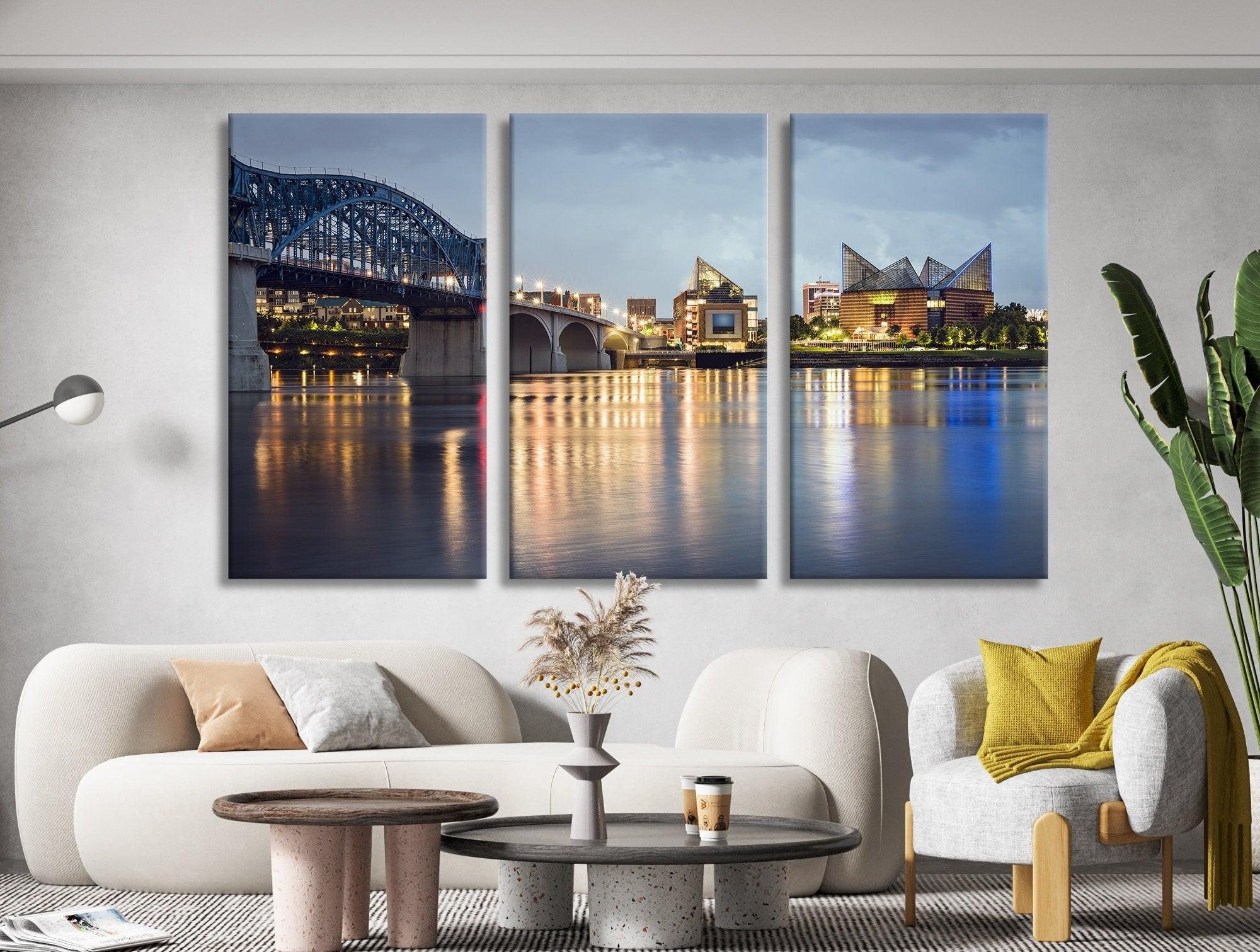 Chattanooga wall art| Tennessee Multiple Sizes Wrapped Canvas, canvas Ready to hang, Canvas Prints, extra large wall art, Office Decor