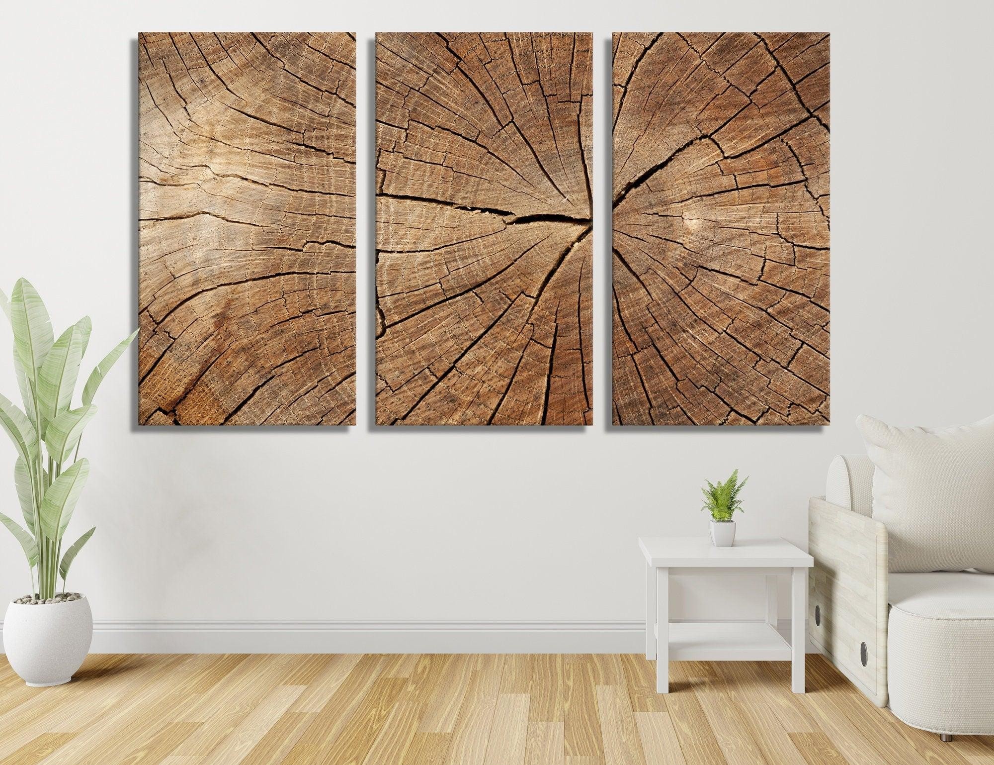 Wood Texture canvas Wall Decor | Tree Ring wall art, Wood Crack Abstract Canvas Print, Wood Decor Art, Luxury Wall Art, Abstract Wall Decor