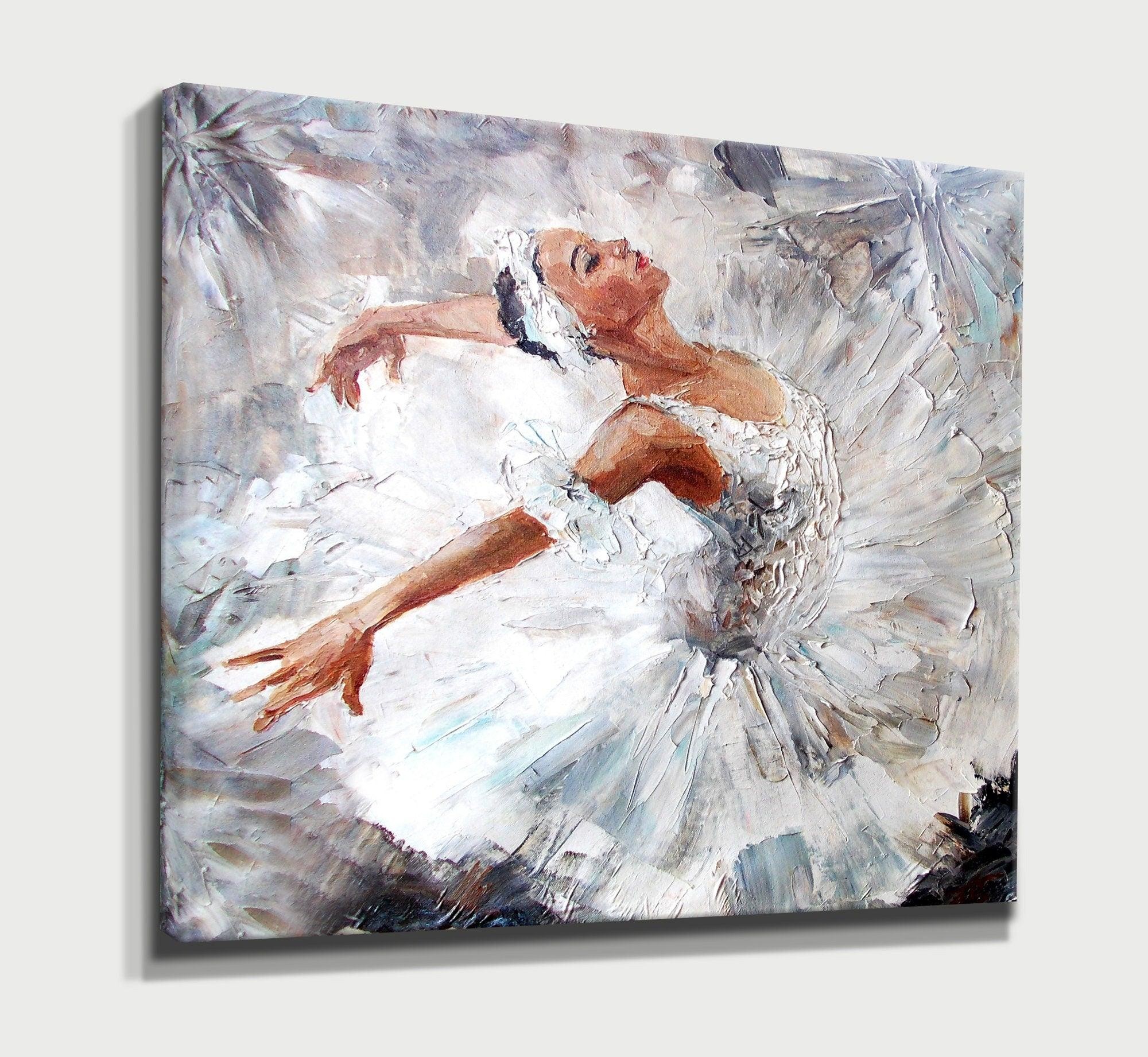 woman canvas wall art| Ballerina wall decor, Canvas poster, Dance Oil Paintings, Girl Gift, Woman Painting, Ballet Dancer, Ballet Dancer art