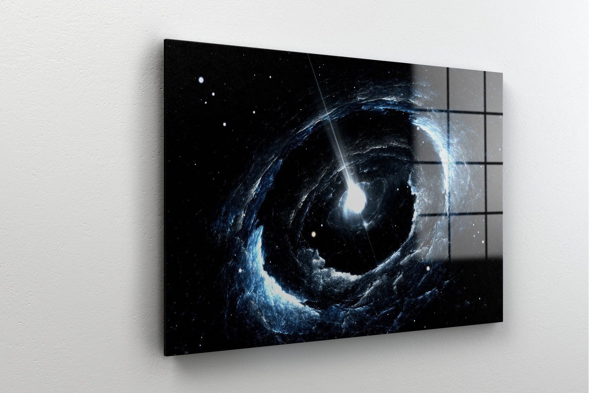 Uzay Güneş Galaksisi Cam Tablo