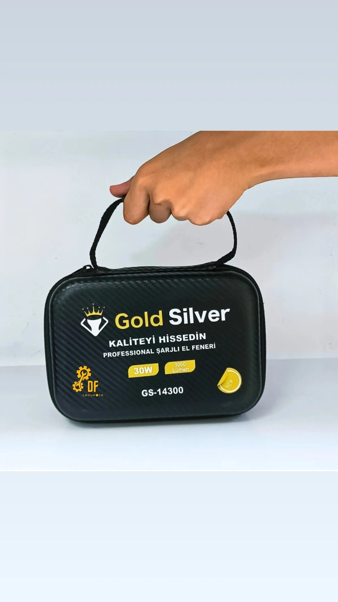 Gold Silver 30W 3000 Lümen Şarjlı El Feneri | Profesyonel Set