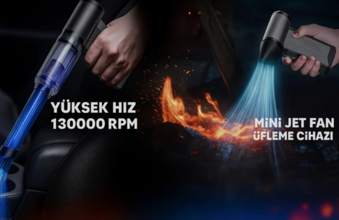 El Tipi Hava Üfleyici – Vakumlu Mini Süpürge