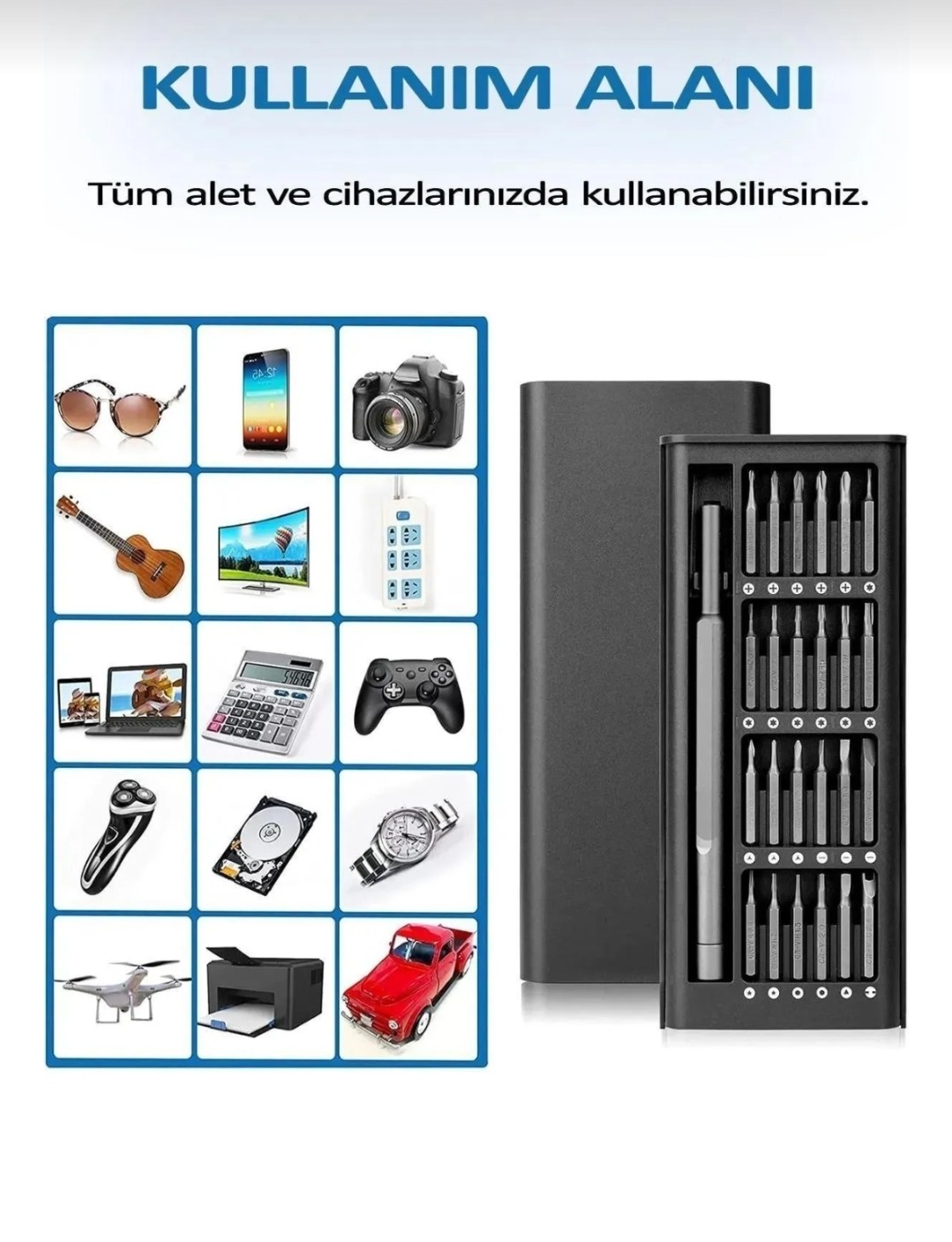 iPhone & Elektronik Uyumlu Tornavida Seti – 24 Parça