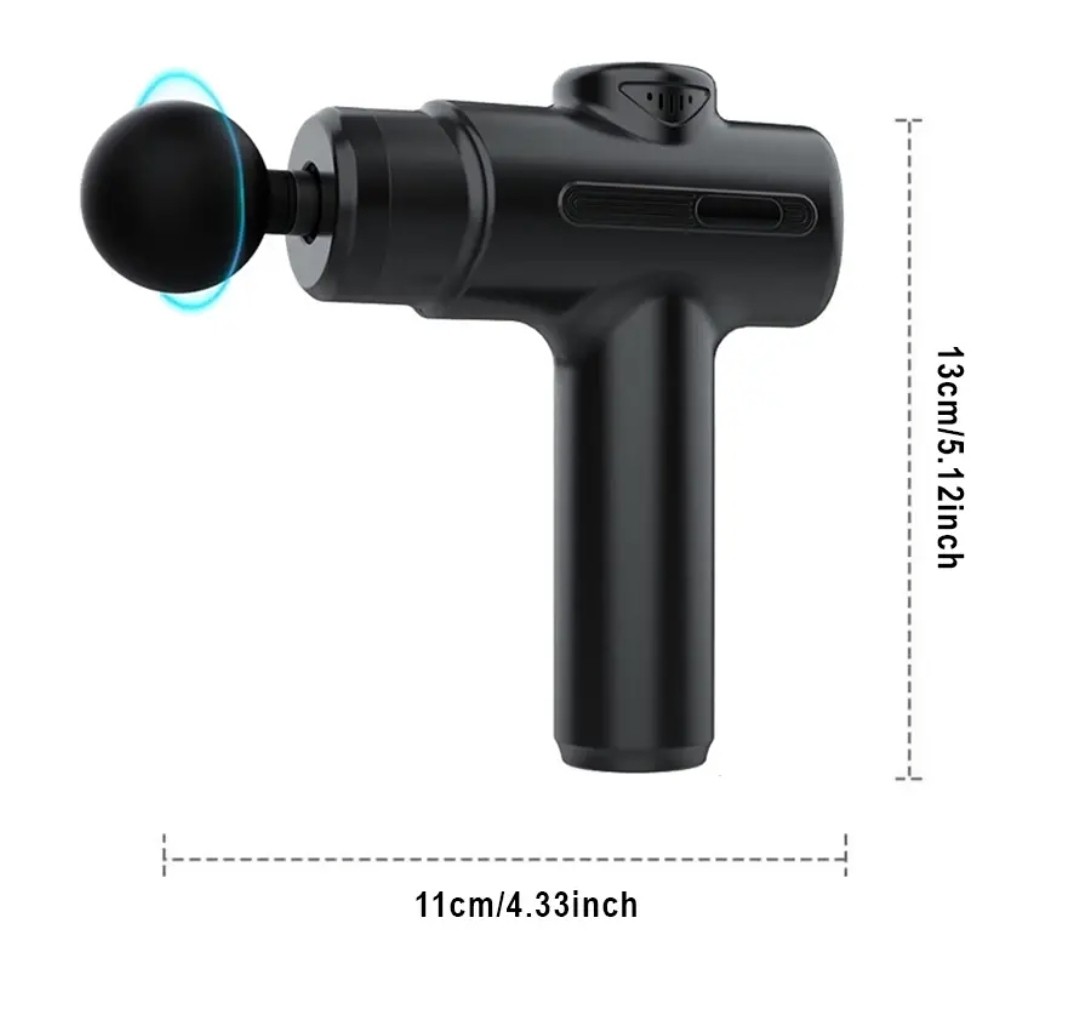 Masaj Tabancası - 4 Başlıklı Derin Doku Masaj Aleti | 1200 mAh Şarjlı