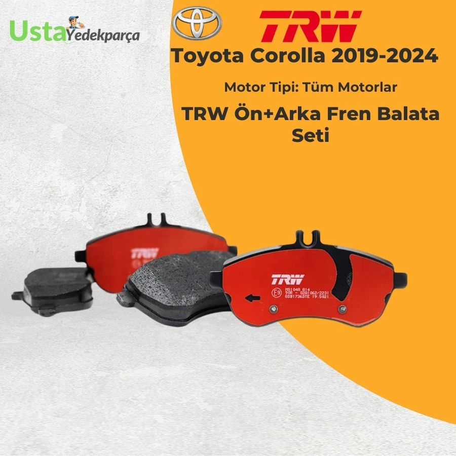 Toyota Corolla Trw Ön-Arka Fren Balata Seti 2019-2024