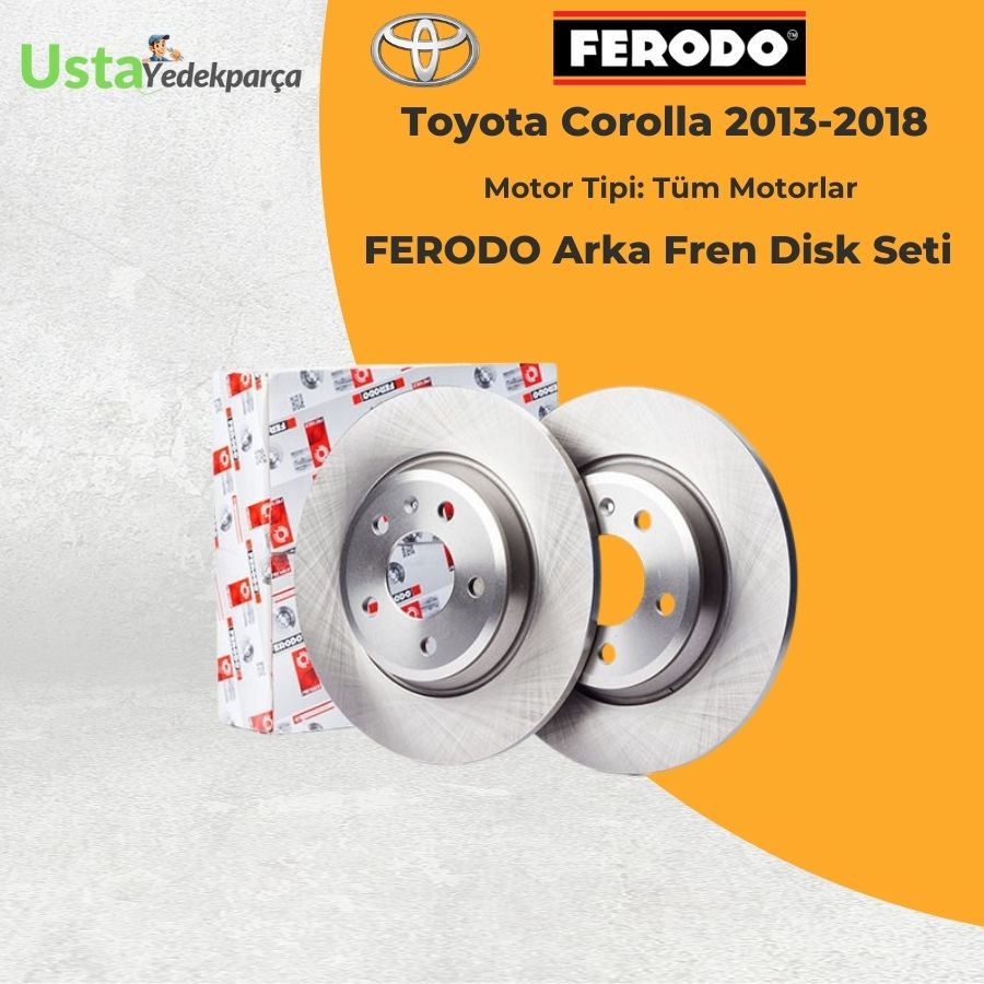 Toyota Corolla 2013-2018 FERODO Arka Fren Disk Takımı 2 Adet