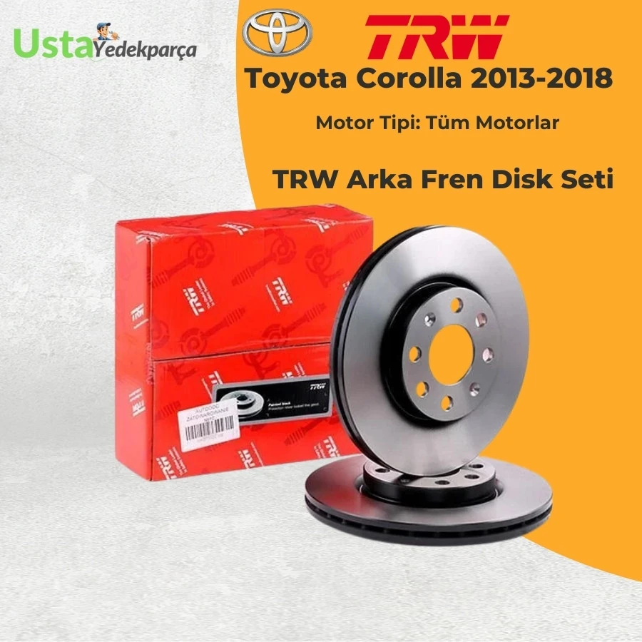 Toyota Corolla Trw Arka Fren Diski 2013-2018