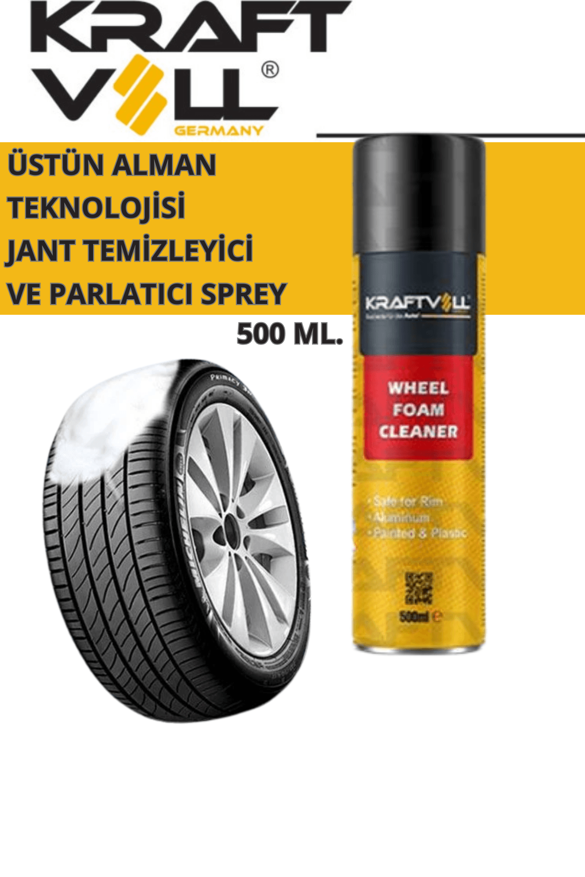 Jant Temizleyici ve Parlatıcı Köpük Sprey 500 Ml (Made in Germany)