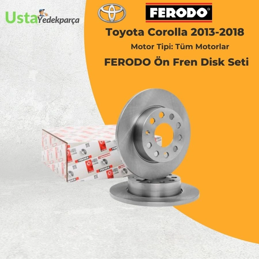 Toyota Corolla 2013-2018 FERODO Ön Fren Disk Takımı 2 Adet