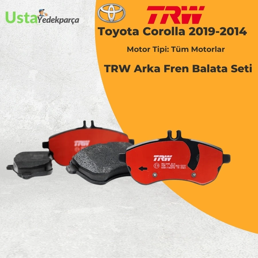 Toyota Corolla Trw Arka Fren Balata Seti 2019-2024