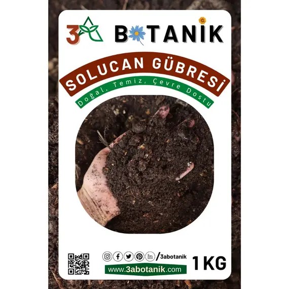 Doğal Katı Solucan Gübresi- %100 Doğal- Katkısız Gübre