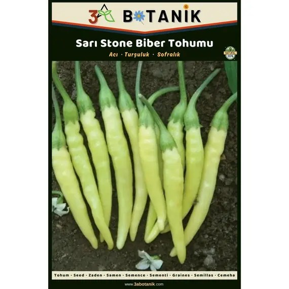 Sarı Stone Biber Tohumu- Yerli ve Sürdürülebilir Tohum- 5 Gram Biber Tohumu