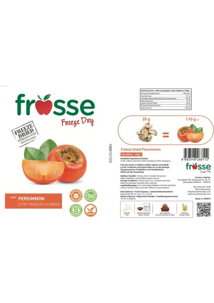 Cennet Elması  - Dondurarak Kurutulmuş - Freeze Dried