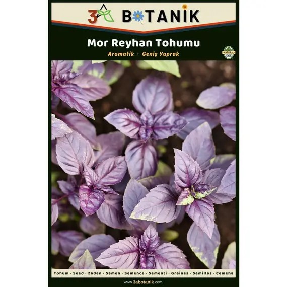 Mor Reyhan Tohumu- Yerli ve Sürdürülebilir Tohum- 2 Gram Reyhan Tohumu