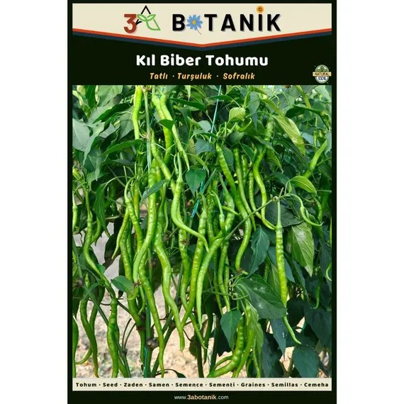 Tatlı Kıl Biber Tohumu- Yerli ve Sürdürülebilir Tohum- 5 Gram Biber Tohumu